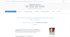 Desktop Screenshot of institut-du-mal-de-tete.com