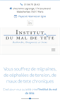 Mobile Screenshot of institut-du-mal-de-tete.com